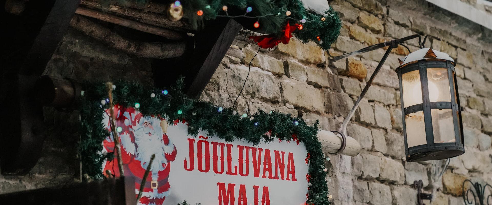 Santa Clause at the Christmas Village in Narva