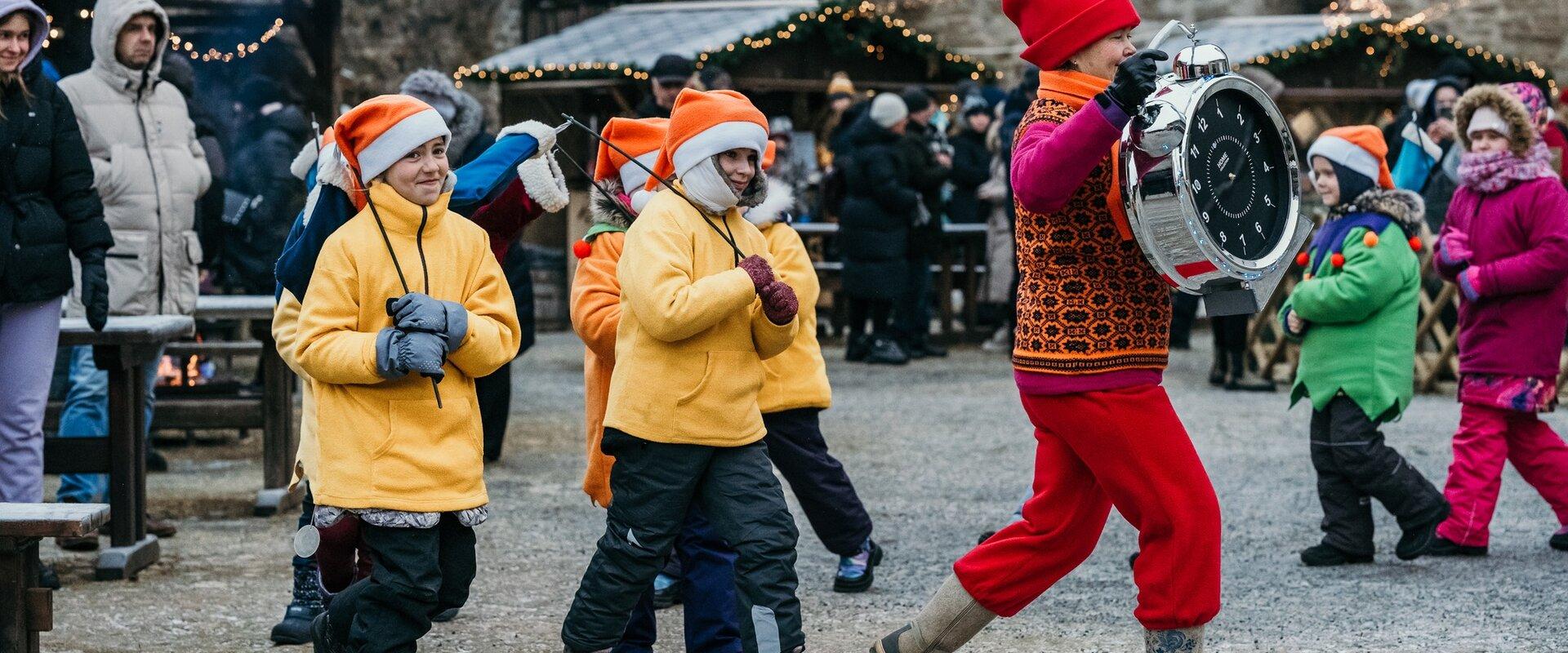 Elves at the Christmas Village in Narva