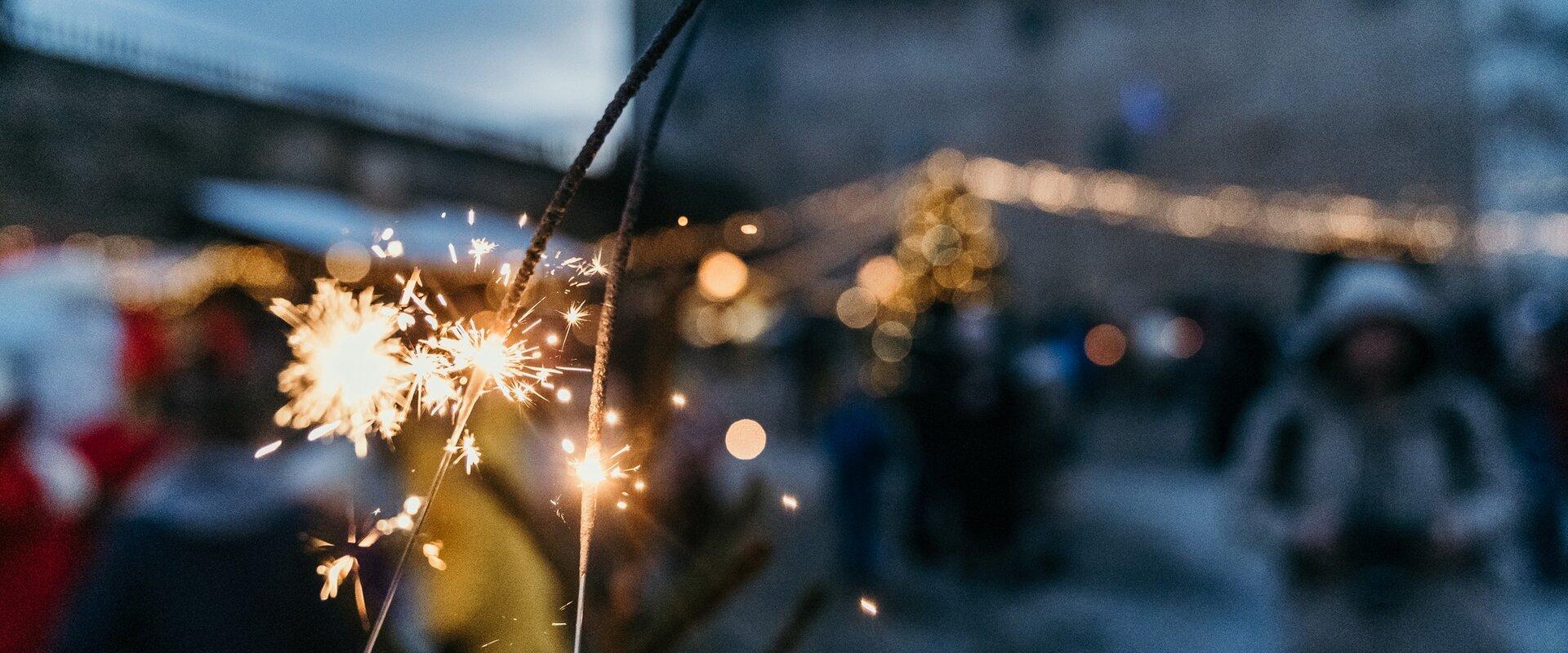 Bengal lights at the Christmas Village in Narva