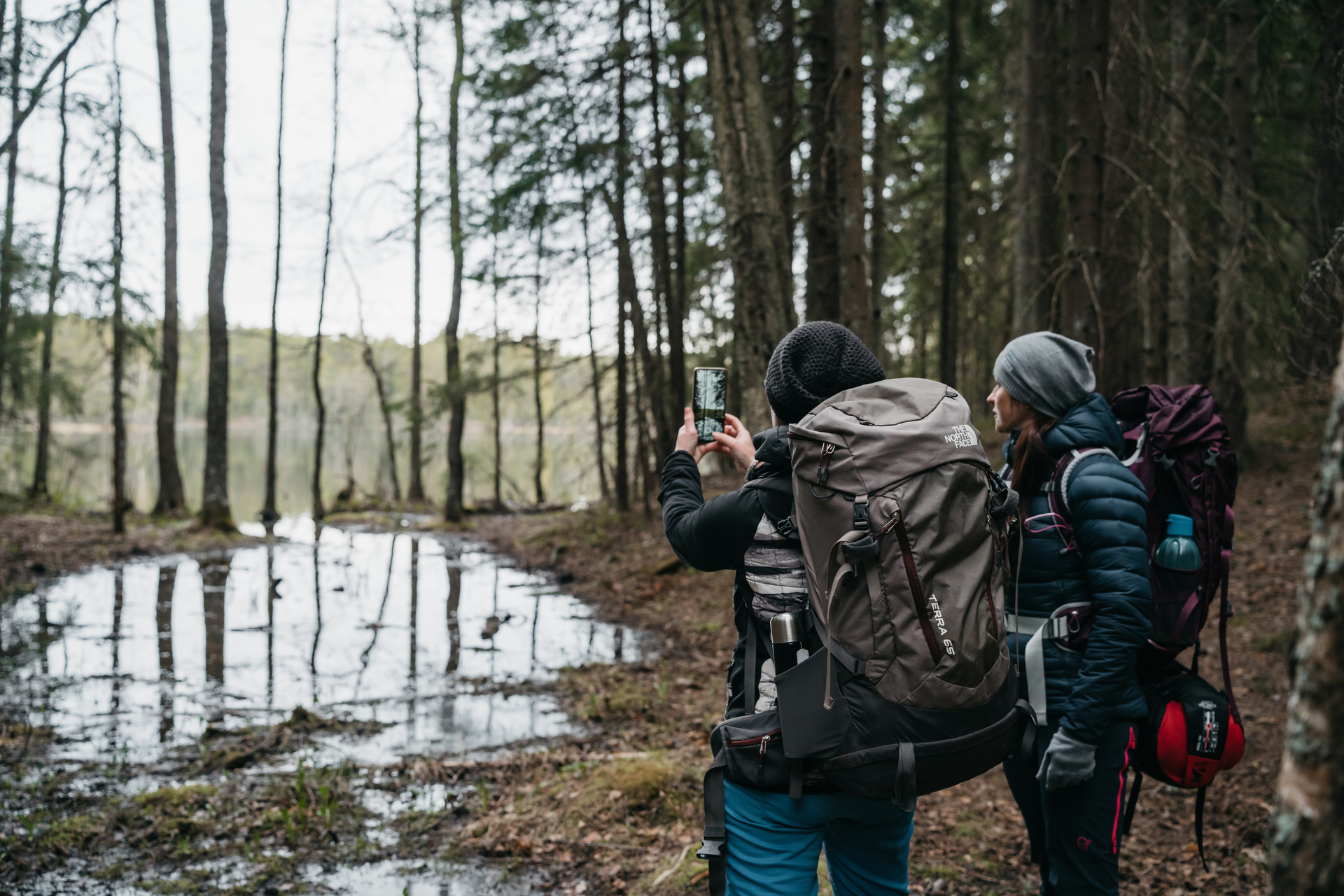 people hiking