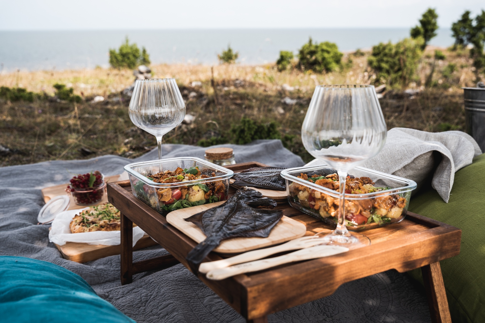 Summer picnic on Muhu Island in Estonia