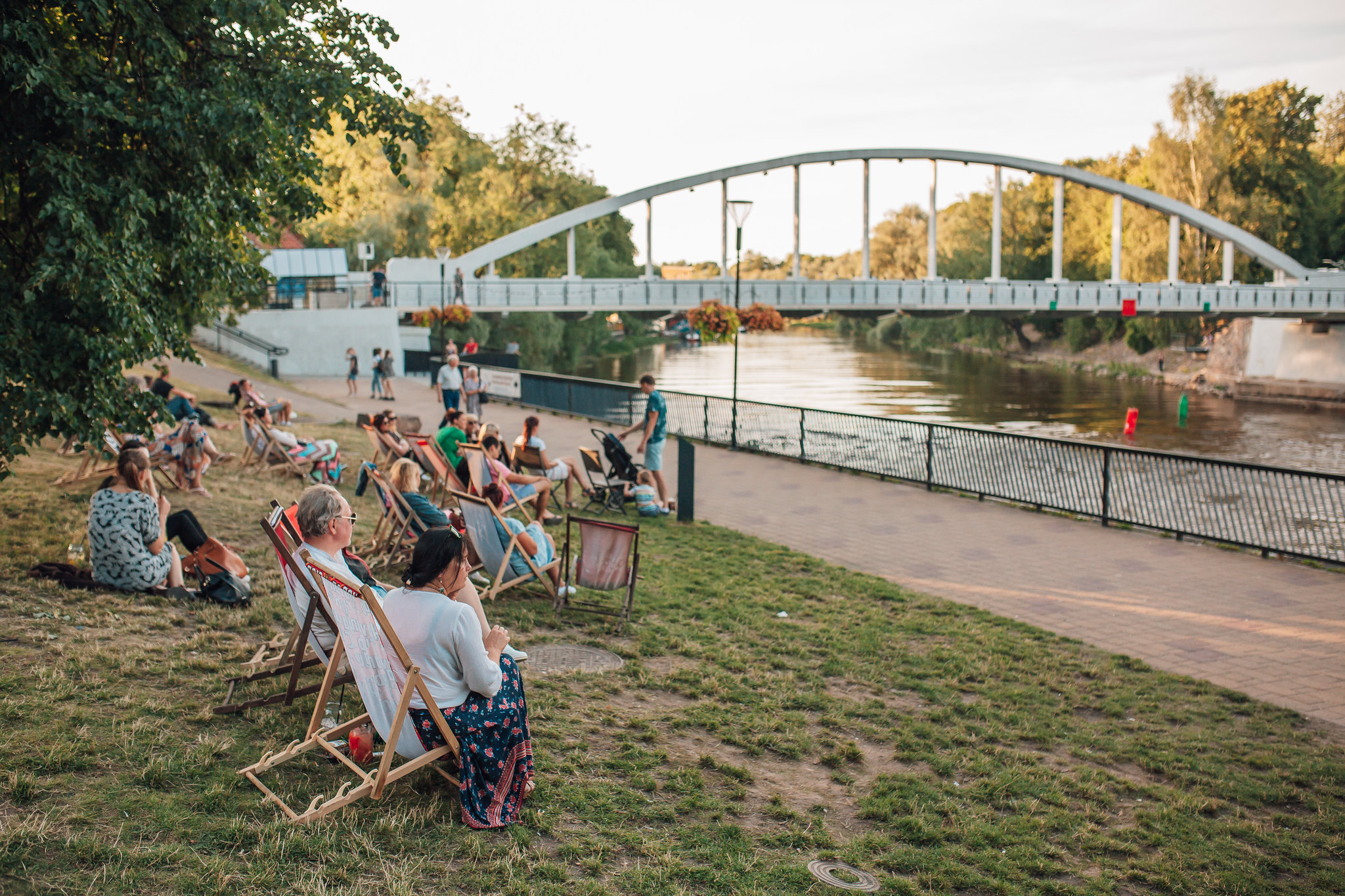 Summer day next to the Emajõgi River in Tartu